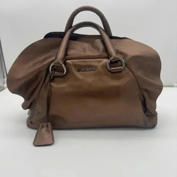 PRADA Rovere Mordore Nappa Leather Bauletto - Picture 12 of 16